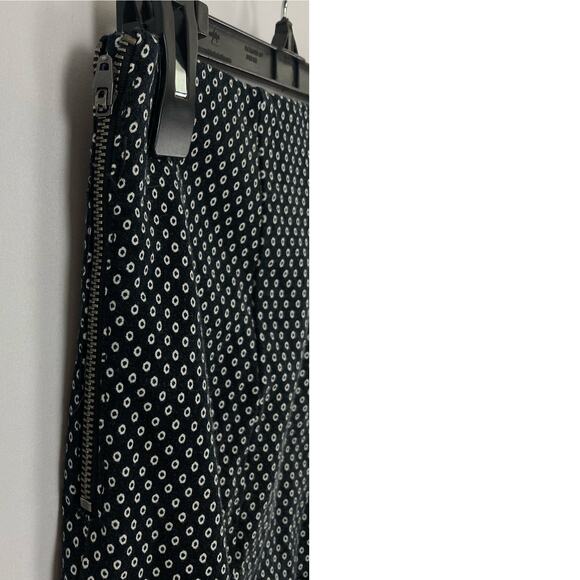 Anthropologie The Essential Slim Polka Dot Pants US 2 Side Zip Stretch Casual - Picture 6 of 10